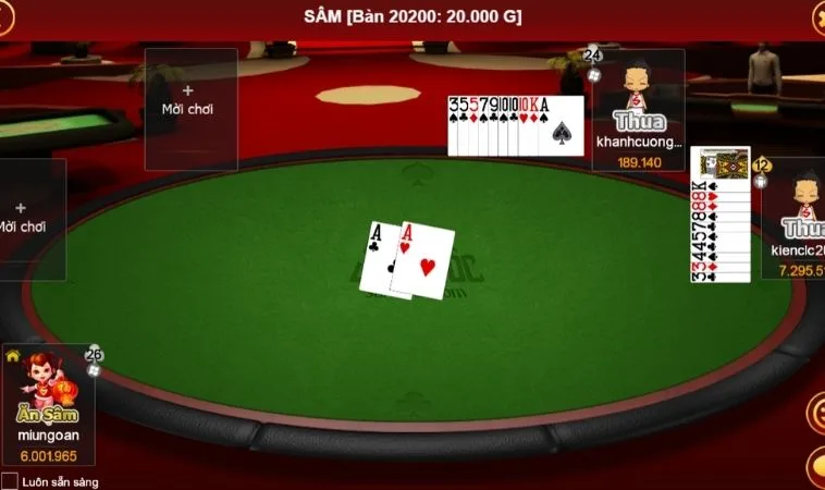 Giao diện chơi Sâm Lốc EE88