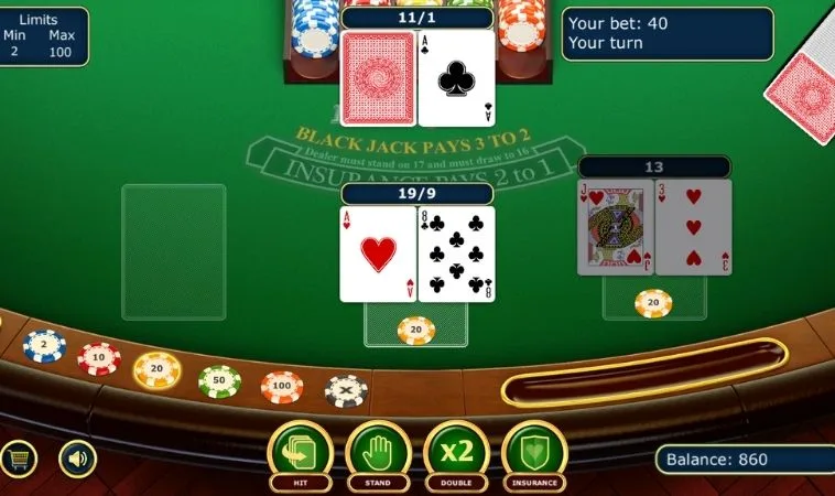 Blackjack Tại EE88