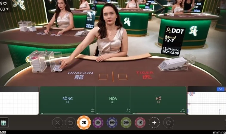 Trải nghiệm chơi Dragon Tiger Tại EE88 cùng dealer người thật xinh đẹp